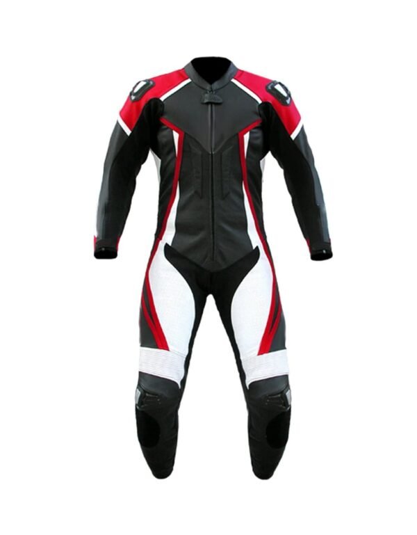Red & Black Leather Racing Motorcycle Suit – CE Approved