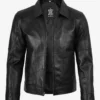 Black Harrington leather jacket men vintage style