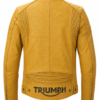 Triumph Braddan Air Race Leather Motorcycle Jacket Back View