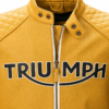 Triumph Braddan Air Race Leather Jacket Chest Logo Close-Up